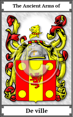 De ville Family Crest Download (JPG)  Book Plated - 150 DPI